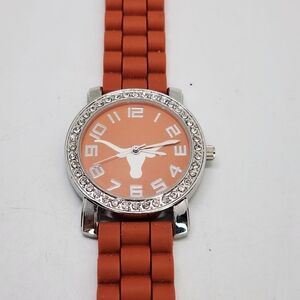 Texas Longhorns Rhinestone Jelly Silicone Band Bling Glitz Ladies Watch NCAA